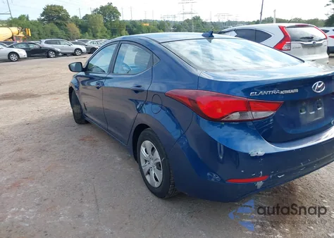 2016 Hyundai Elantra Se z USA, uszkodzony, nr VIN KMHDH4AE2GU525796